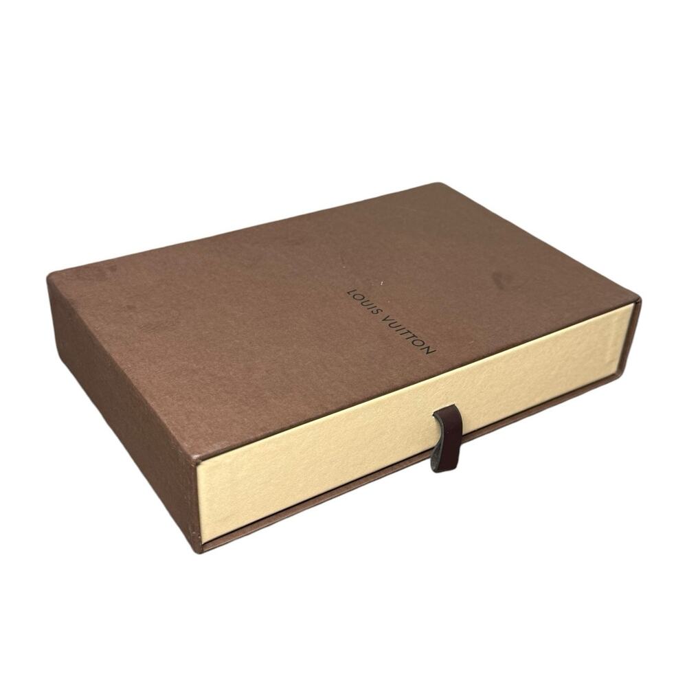 Louis Vuitton Empty Rectangular Brown Gift Box Le… - image 2